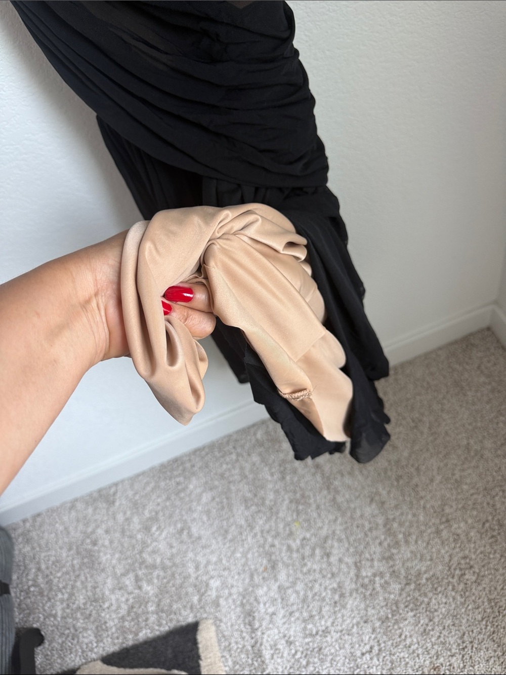 Vici Black One-Shoulder Sheer Ruched Maxi Dress - Picture 5 of 11